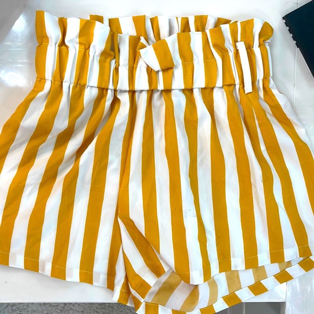 Yellow beach shorts